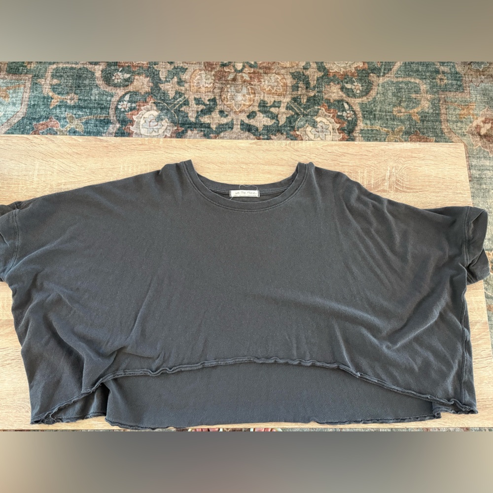 We The Free Charcoal Gray Top